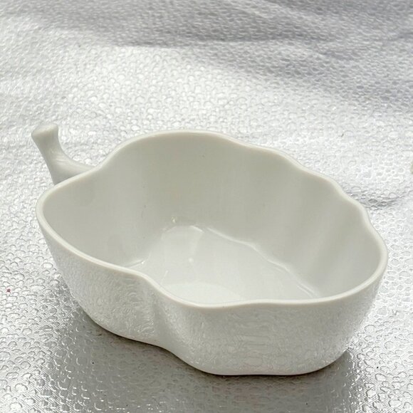 VTG White Ceramic Apple-Shaped Serving Dish Bowl Made In Japan Trinket‎ Candy - Picture 2 of 11